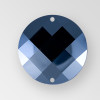 22mm Acrylic Round Sew-On Stone, Hematite color