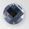 30mm Acrylic Round Sew-On Stone, Black Diamond color
