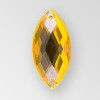 20x9mm Acrylic Navette Sew-On Stone, Topaz color