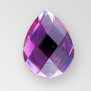 30x20mm Acrylic Pearshape Sew-On Stone, Amethyst color