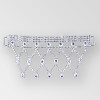 5.2 inch Crystal Silver Rhinestone Connector with Drops, ss12