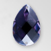 30x20mm Acrylic Pearshape Sew-On Stone, Deep Tanzanite color