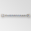6.5 inch 1-row Crystal AB Gold Connector, large loops, ss45