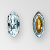 10x5mm Navette, Maxima Crystal Silver Pointed Back MC Rosemontee