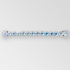 6.5 inch 1-row Crystal AB Silver Connector, large loops, ss45
