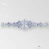 6.5 inch Reinforced Rhinestone Connector, Crystal, Silver, 10x5mm Navettes, ss6.5, ss15.5, ss20, ss34, on Metal Mash