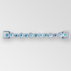 4.5 inch ss29, ss6.5, ss18, Six Flower Crystal AB Silver Rhinestone Connector