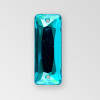 18x7mm Acrylic Baguette Sew-On Stone, Indicolite  color