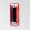 24x8mm Acrylic Baguette Sew-On Stone, Light Siam color