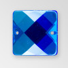 25mm Acrylic Square Sew-On Stone, Sapphire color