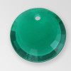 12mm Acrylic Round Pendant, Emerald color