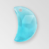 14mm Acrylic Half Moon Pendant, Aqua color