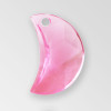 14mm Acrylic Half Moon Pendant, Light Rose color