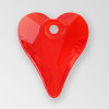 14mm Acrylic Heart Pendant, Light Siam color