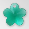 13mm Acrylic Flower Pendant, Emerald color