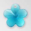 13mm Acrylic Flower Pendant, Indicolite color