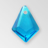 11mm Acrylic Briolette Pendant, Indicolite color