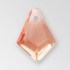 11mm Acrylic Briolette Pendant, Vintage Rose color