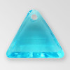 13mm Acrylic Triangle Pendant, Aquamarine color