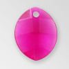11mm Acrylic Leaf Pendant, Fuchsia color