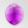 14mm Acrylic Leaf Pendant, Amethyst color