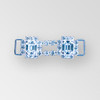 2 Octagon Fancy 2.5 inch Crystal Silver Rhinestone Connector, ss14.5, ss18, 12x10mm Octagon