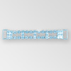 4 inch 3-row Crystal, Silver plated Connector, ss18