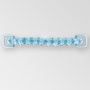 4.25 inch 1-row Crystal Silver Reinforced Rhinestone Connector on Metal Mesh, ss40, ss12