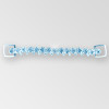 4.25 inch 1-row Crystal Silver Reinforced Rhinestone Connector on Metal Mesh, ss30, ss8.5