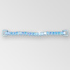 6 inch 1-row Crystal AB Silver Reinforced Rhinestone Connector on Metal Mesh, Large Loops, ss8.5, ss30