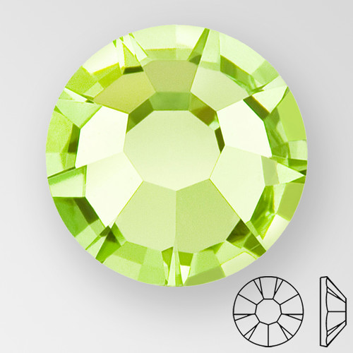 ss20 LIMECICLE HOT FIX - PRECIOSA MAXIMA Flat Back, 15 facets, foiled back Product