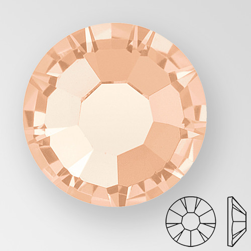 ss5 LIGHT PEACH - PRECIOSA MAXIMA Flat Back, 15 facets, foiled Product