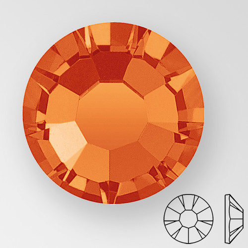 ss20 HYACINTH HOT FIX - PRECIOSA MAXIMA Flat Back, 15 facets, foiled Product