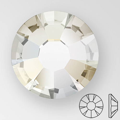 ss16 ARGENT FLARE HOT FIX - PRECIOSA MAXIMA Flat Back, 15 facets, foiled Product