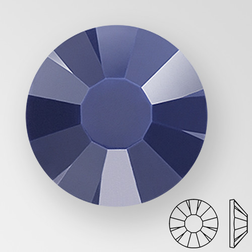 ss34 DEEP SEA - PRECIOSA MAXIMA Flat Back, 18 facets, unfoiled back Product