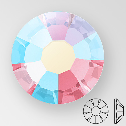 ss20 ROSE AB - PRECIOSA MAXIMA Flat Back, 15 facets, foiled, small package ss20 ROSE AB - PRECIOSA MAXIMA Flat Back, 15 facets, foiled, small package Product