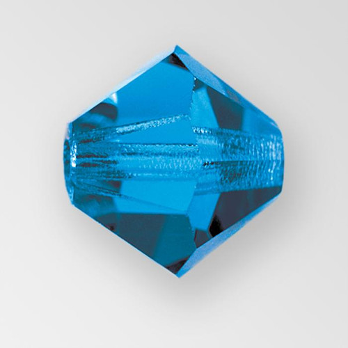 3mm MC Preciosa Bicone (Rondelle) Bead, Capri Blue color Product