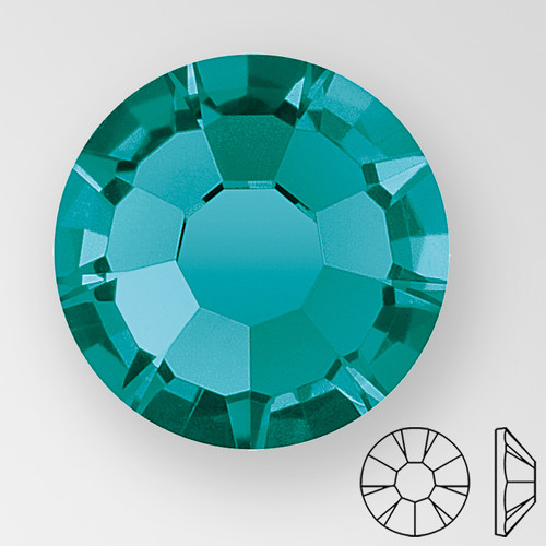 ss12 BLUE ZIRCON - PRECIOSA MAXIMA Flat Back, 15 facets, foiled, small package ss12 BLUE ZIRCON - PRECIOSA MAXIMA Flat Back, 15 facets, foiled, small package Product