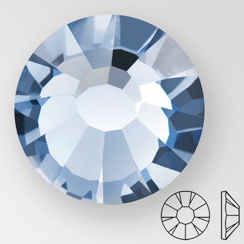 ss12 DENIM BLUE - PRECIOSA MAXIMA Flat Back, 15 facets, foiled, small package ss12 DENIM BLUE - PRECIOSA MAXIMA Flat Back, 15 facets, foiled, small package Product