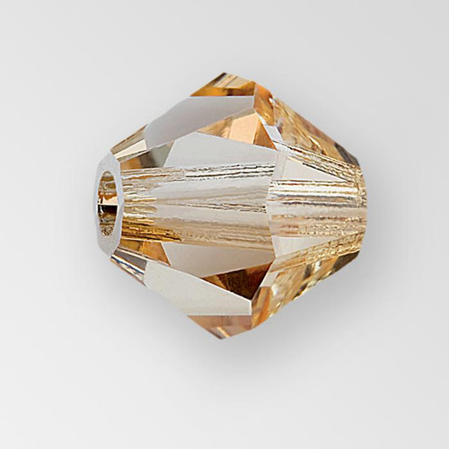 3mm MC Preciosa Bicone (Rondelle) Bead, Honey color Product