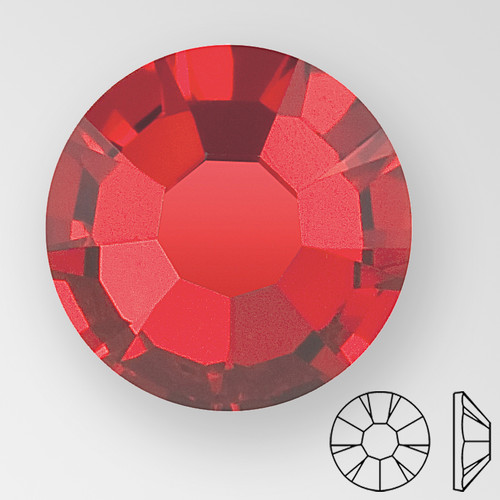 ss7 LIGHT SIAM - PRECIOSA MAXIMA Flat Back, 15 facets, foiled, small package Product