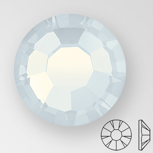 ss7 WHITE OPAL - PRECIOSA MAXIMA Flat Back, 15 facets, foiled, small package Product