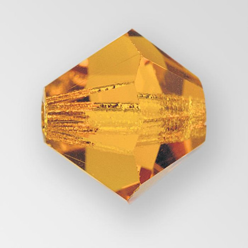 3mm MC Preciosa Bicone (Rondelle) Bead, Topaz AB color Product