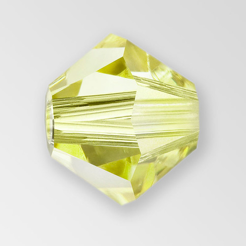 4mm MC Preciosa Bicone (Rondelle) Bead, Acid Yellow color Product