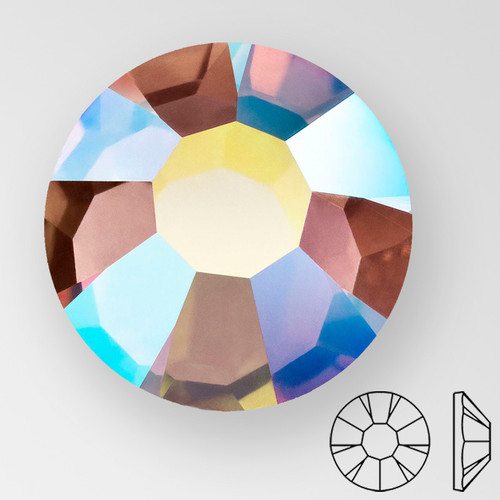 ss20 Dusty Rose AB - PRECIOSA MAXIMA Flat Back, 15 facets, foiled ss20 Dusty Rose AB - PRECIOSA MAXIMA Flat Back, 15 facets, foiled Product