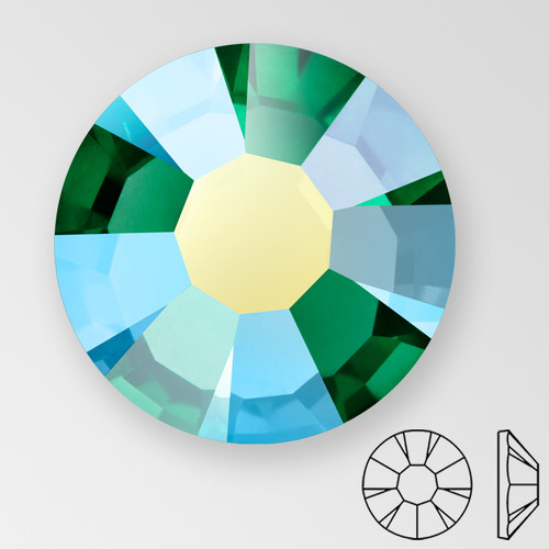 ss16 MINT GREEN AB - PRECIOSA MAXIMA Flat Back, 15 facets, foiled ss16 MINT GREEN AB - PRECIOSA MAXIMA Flat Back, 15 facets, foiled Product