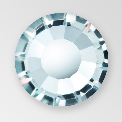 MC Hot Fix Chaton Rose in Silver Aquamarine color, size ss30, foiled back Product