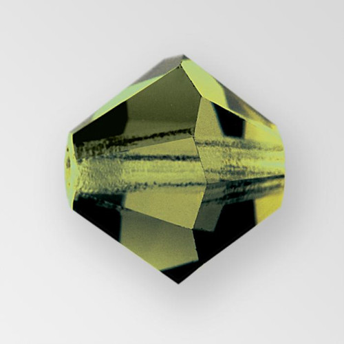 4mm MC Preciosa Bicone (Rondelle) Bead, Olivine AB color Product
