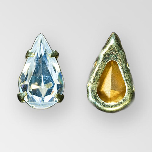 8x4.8mm Pear, Crystal Gold Pointed Back MC Rosemontee Product