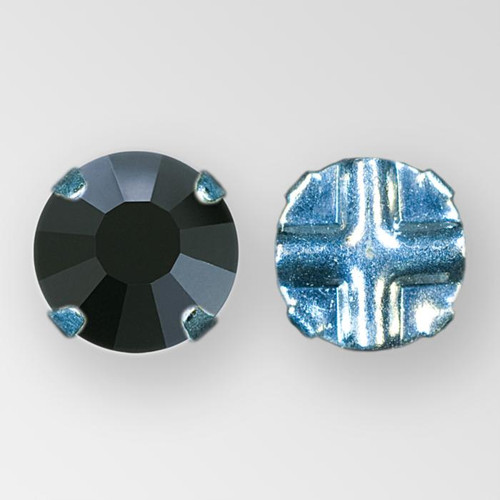 Flat Back Jet AB, Silver Setting ss20 MC Rosemontee Product